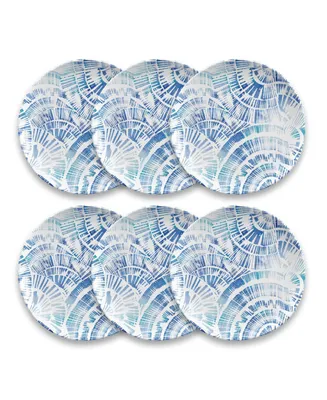 TarHong Coastal Scallops 6-Piece Salad Plate Set, 8.5"