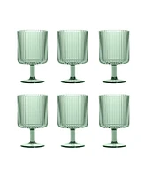 TarHong Mesa Stacking Goblet Premium Acrylic Glasses, Set of 6