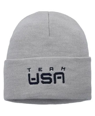 Men's Nike Heather Gray Team Usa Cuffed Knit Hat