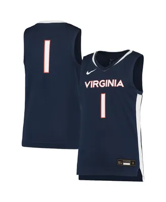 Big Boys Nike #1 Navy Virginia Cavaliers Team Replica Basketball Jersey