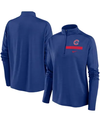 Women's Nike Royal Chicago Cubs Primetime Local Touch Pacer Quarter-Zip Top