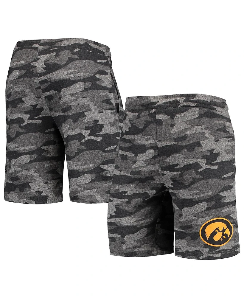 Men's Concepts Sport Charcoal, Gray Iowa Hawkeyes Camo Backup Terry Jam Lounge Shorts