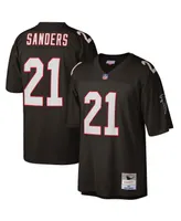 Men's Mitchell & Ness Deion Sanders Black Atlanta Falcons Big and Tall 1992 Retired Player Replica Jersey