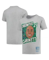 Big Boys Mitchell & Ness Kevin Garnett Gray Minnesota Timberwolves Hardwood Classics King of the Court Player T-shirt