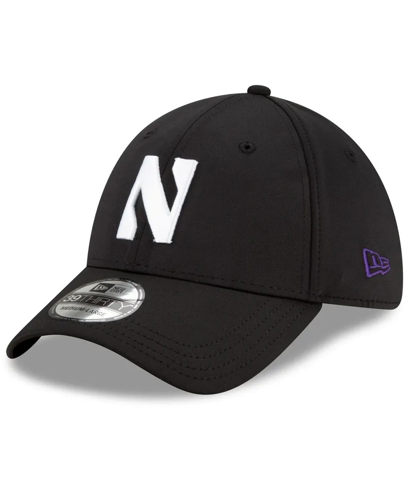 Men's New Era Black Northwestern Wildcats Campus Preferred 39Thirty Flex Hat