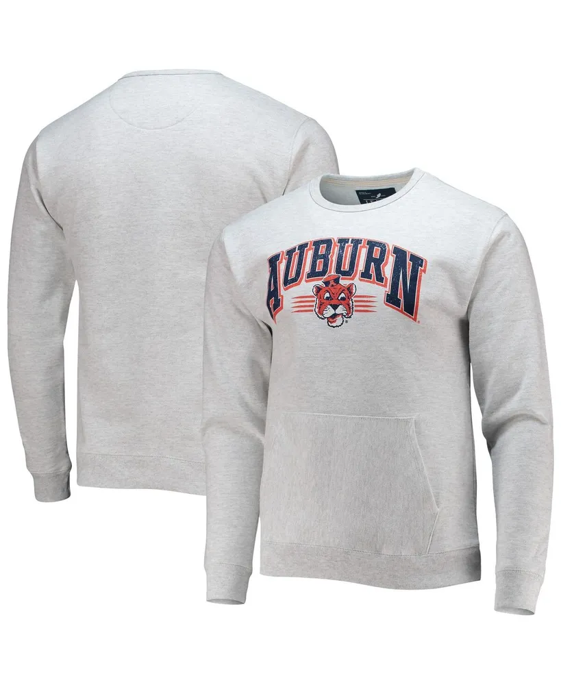 Men's League Collegiate Wear Heathered Gray Auburn Tigers Upperclassman Pocket Pullover Sweatshirt