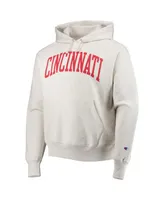 Men's Champion Heathered Oatmeal Cincinnati Bearcats Cincy Arch Pullover Hoodie