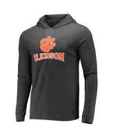 Men's Concepts Sport Orange, Charcoal Clemson Tigers Meter Long Sleeve Hoodie T-shirt and Jogger Pants Set