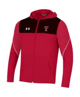 Men's Under Armour Red Texas Tech Raiders 2021 Sideline Warm-Up Full-Zip Hoodie