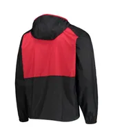 Men's Columbia Black, Scarlet Nebraska Huskers Flash Forward Hoodie Full-Zip Windbreaker Jacket