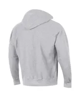Men's Champion Heathered Gray Clemson Tigers Team Arch Reverse Weave Pullover Hoodie