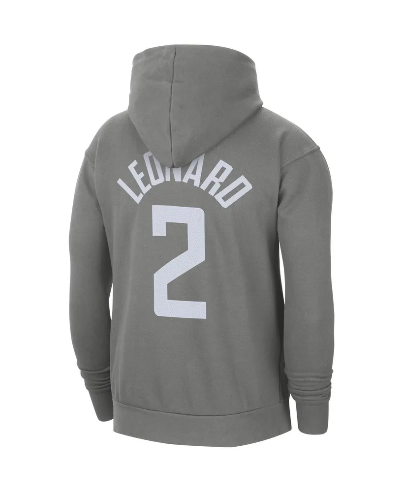 Men's Nike Kawhi Leonard Gray La Clippers 2020/21 Earned Edition Name and Number Pullover Hoodie