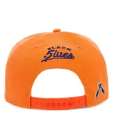 Men's Physical Culture Orange Vandal Athletic Club Black Fives Snapback Adjustable Hat