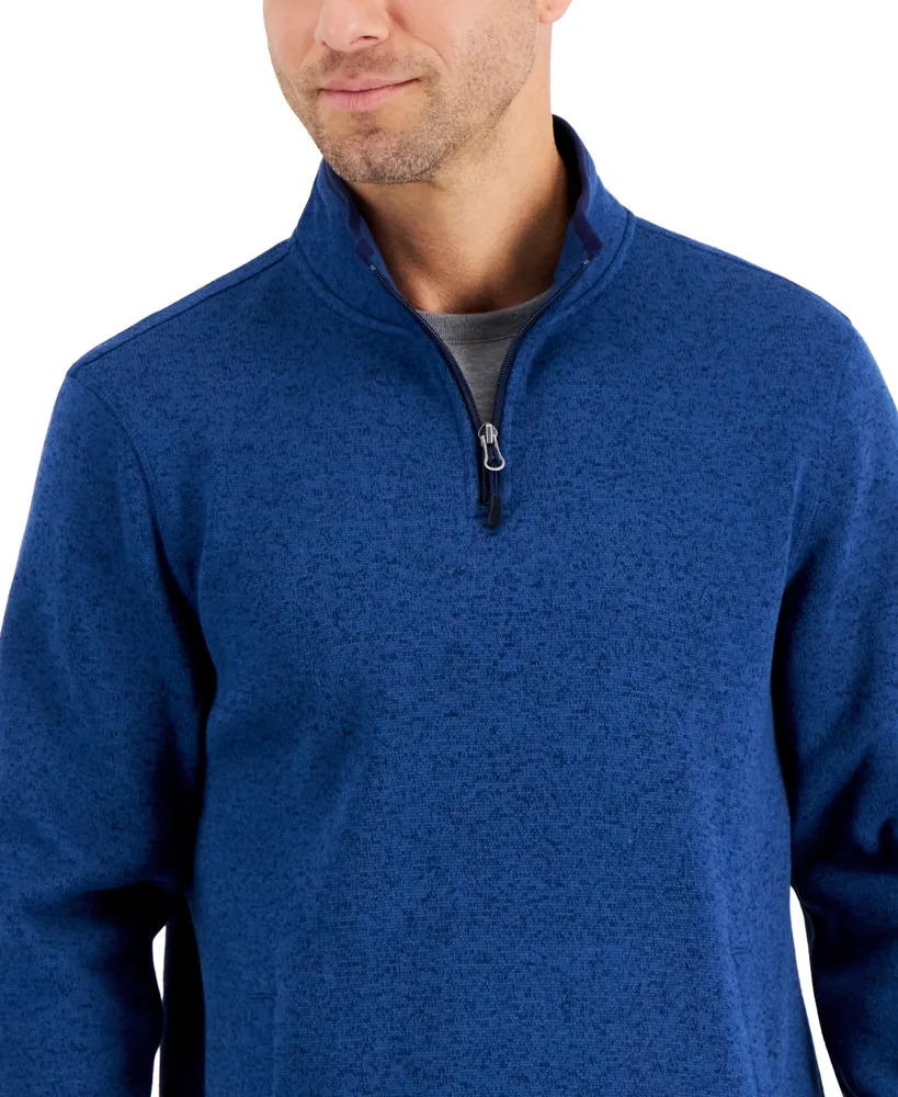 Club Room Men's Quarter-Zip Fleece Sweater
