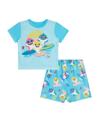 Toddler Boys Baby Shark T-shirt and Shorts, 2-Piece Set