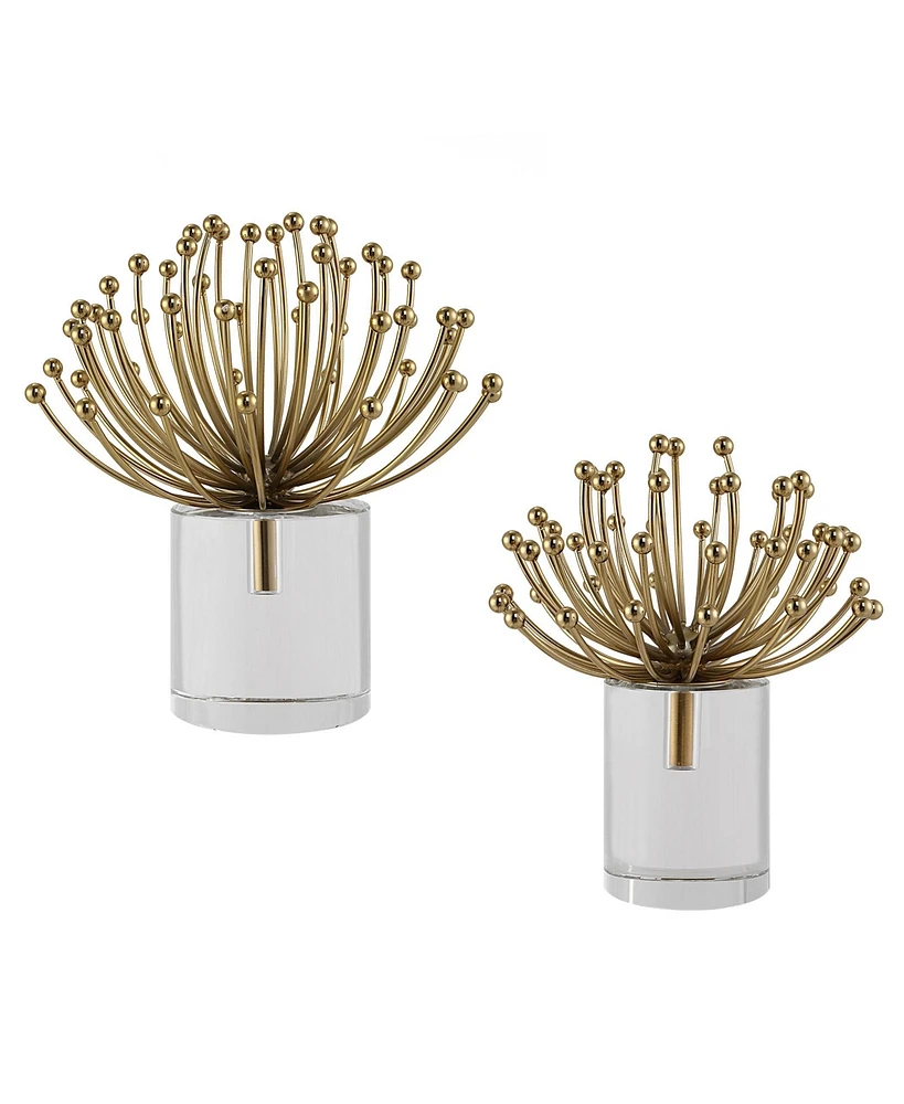 Uttermost Aga Modern Sculptures, Set of 2 - Gold