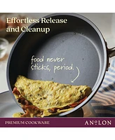 Anolon Accolade Forged Hard-Anodized Nonstick Wok with Lid, 13.5-Inch, Moonstone