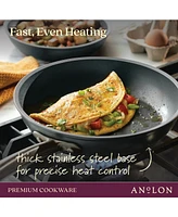 Anolon Accolade Forged Hard-Anodized Nonstick Frying Pan Set, 2-Piece, Moonstone