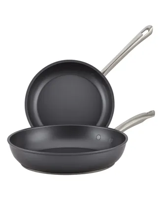 Anolon Accolade Forged Hard-Anodized Nonstick Frying Pan Set, 2-Piece, Moonstone