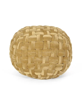 Negley Modern Glam Weave Round Pouf