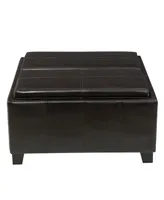 Mansfield Contemporary Tray Top Storage Ottoman