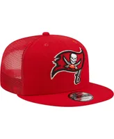 Men's New Era Red Tampa Bay Buccaneers Team Classic Trucker 9Fifty Snapback Hat