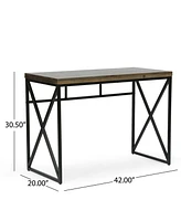 Screven Modern Industrial Handcrafted Wood Desk