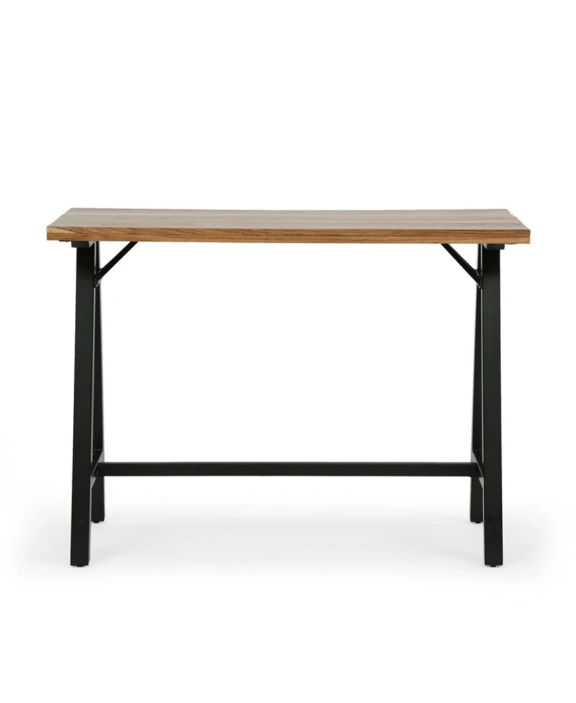 Shurley Modern Industrial Handcrafted Acacia Wood Desk