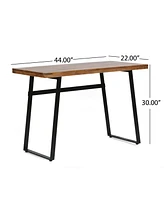 Swanton Modern Industrial Handcrafted Acacia Wood Desk