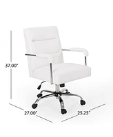 Gehring Modern Channel Stitched Swivel Office Lift Chair