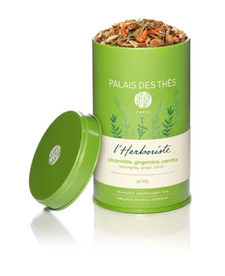 Palais des Thes Lemongrass Ginger Carrot Herbal Tea Loose Leaf Tin, 3.5 oz