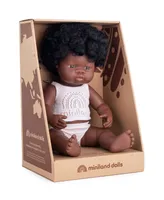 Miniland 15" Baby Doll African Girl Set, 3 Piece