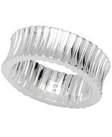 And Now This Women's Concaved Ribbed Texture Ring