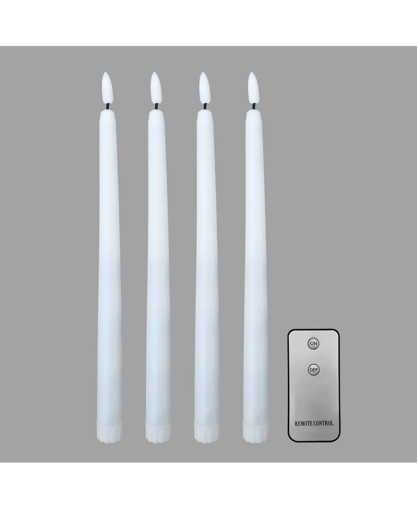 Jh Specialties Inc/lumabase Battery Operated Wick Flame Taper Candles with  Remote Control, Set of 4