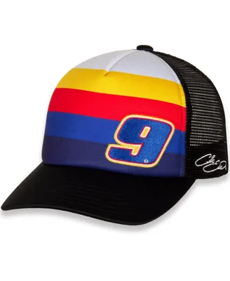 Men's Hendrick Motorsports Team Collection Black Chase Elliott Foam Trucker Snapback Adjustable Hat