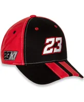 Big Boys Checkered Flag Sports Black and Red Bubba Wallace DoorDash Big Number Adjustable Hat