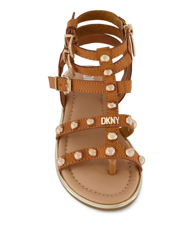 Dkny Little Girls Padded Studded Gladiator Sandals