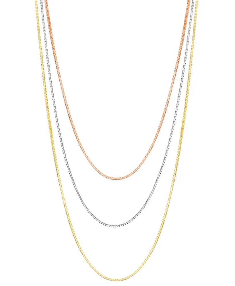 14k Gold Necklace Adjustable 16-20" Box Chain (5/8mm) (Also White and Rose Gold)