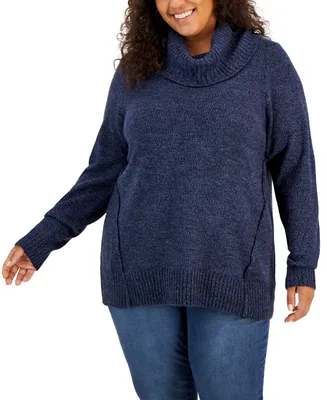 Karen Scott Plus Size Cowlneck Sweater, Created for Macy's