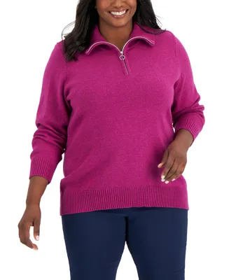 Karen Scott Women's Cotton V-Neck Sweater, Created for Macy's