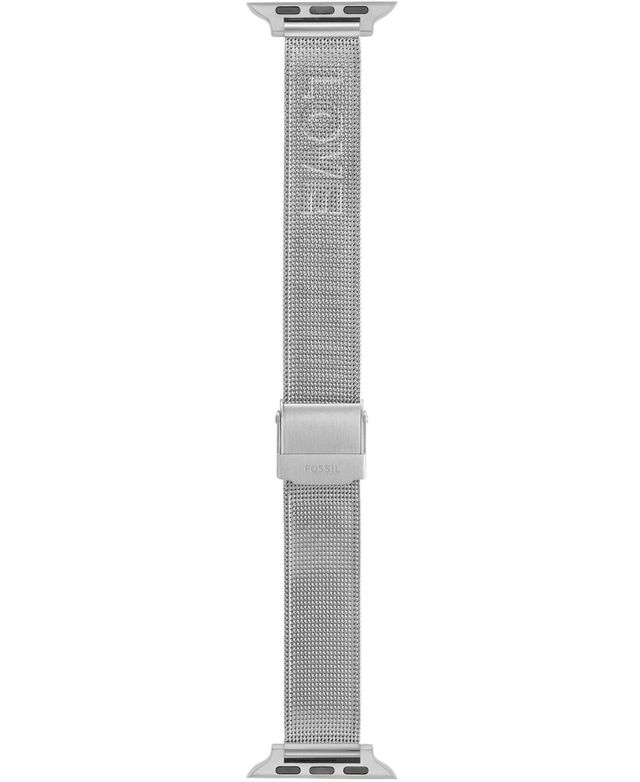 Fossil Silver-Tone Stainless Steel Mesh Band for Apple Watch, 38, 40, 41mm - Silver