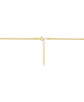 Herringbone Link Chain Necklace in 10k Gold, 16" + 2" extender