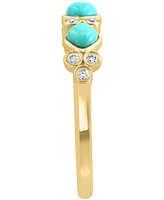 Effy Turquoise & Diamond (1/10 ct. t.w.) Ring in 14k Gold