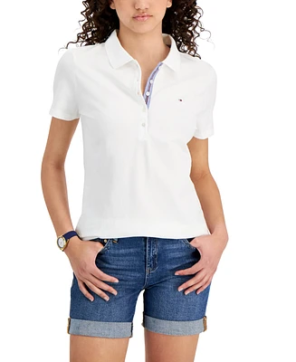 Tommy Hilfiger Women's Solid Short-Sleeve Polo Top