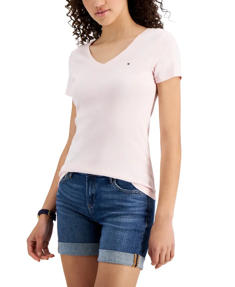 Tommy Hilfiger Women's V-Neck T-Shirt, Created for Macy's