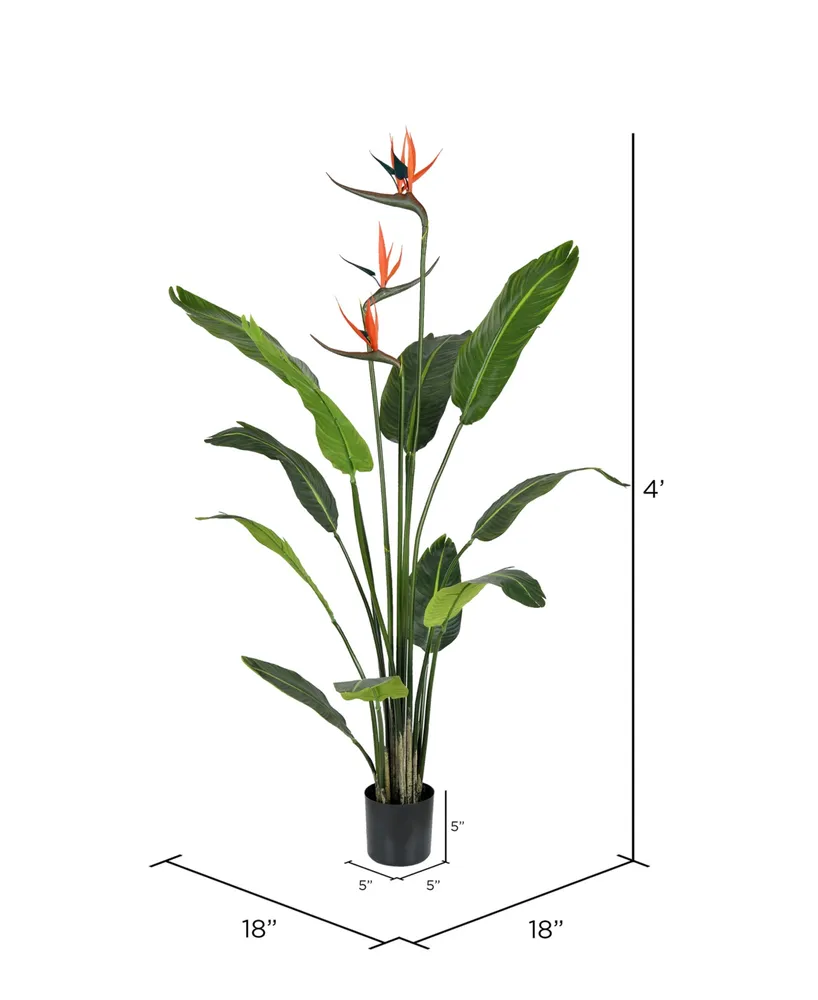 Vickerman 4' Artificial Potted Bird of Paradise Palm Tree