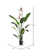 Vickerman 4' Artificial Potted Bird of Paradise Palm Tree