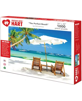 Hart Puzzles the Perfect Beach 24" x 30" By Ow Lawrence Set, 1000 Pieces