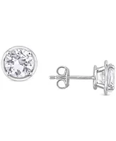 Lab-Grown White Sapphire Stud Earrings (3-1/4 ct. t.w.) in Sterling Silver