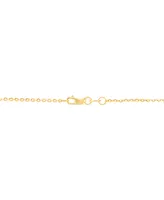 Mirror Cable Link 18" Chain Necklace in 14k Gold